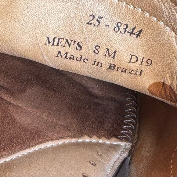 Johnston & Murphy Woven Venetian Leather‎ Loafer Brown Mens Size 8 #25-8344 - Picture 9 of 9